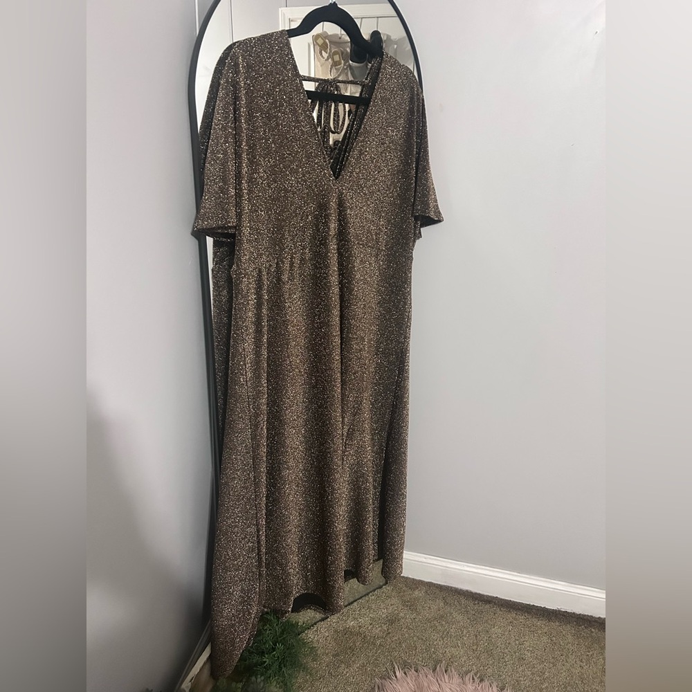 Elegant black and gold Glitter Dress